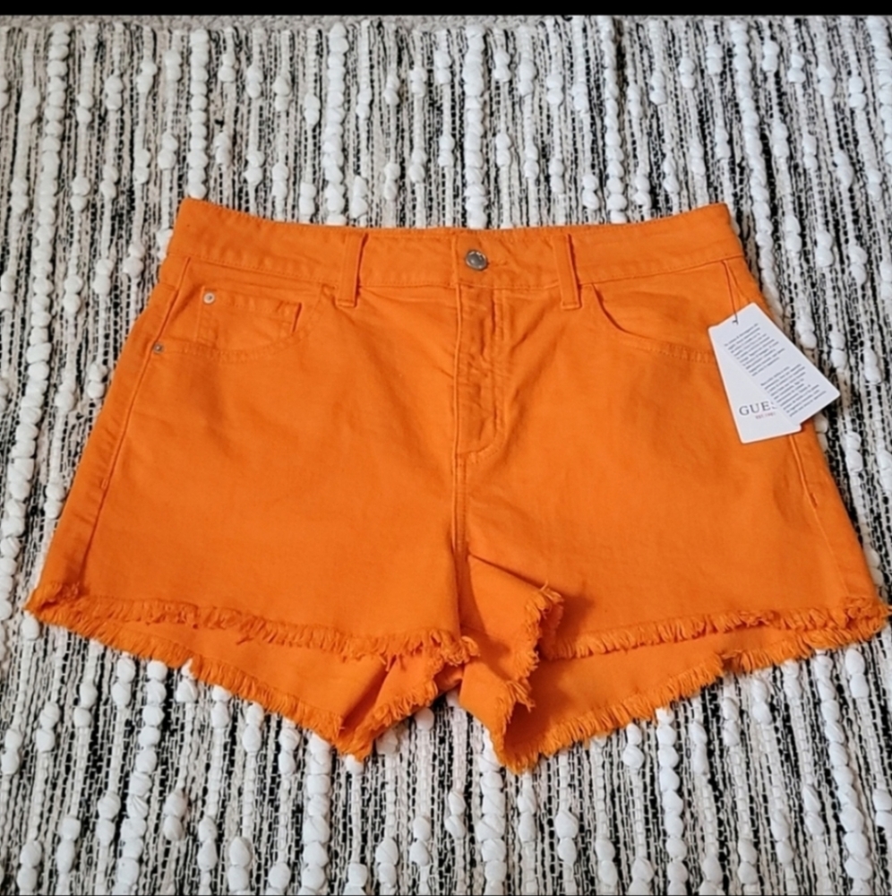 Guess Orange Vintage Mom Short Size 29‎